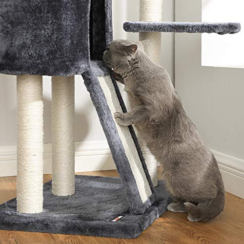 FEANDREA Árbol de Gatos, 2,4-2,6 m, Torre de Gatos, Gris Ahumado PCT110G01