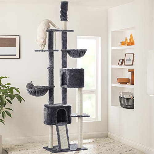 FEANDREA Árbol de Gatos, 2,4-2,6 m, Torre de Gatos, Gris Ahumado PCT110G01