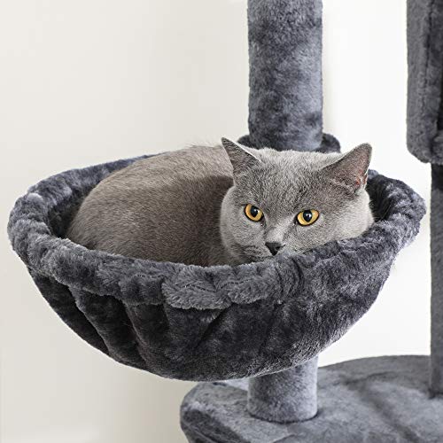 FEANDREA Árbol de Gatos, 2,4-2,6 m, Torre de Gatos, Gris Ahumado PCT110G01