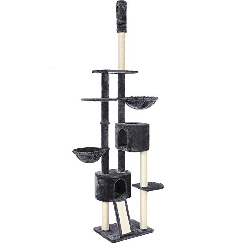 FEANDREA Árbol de Gatos, 2,4-2,6 m, Torre de Gatos, Gris Ahumado PCT110G01