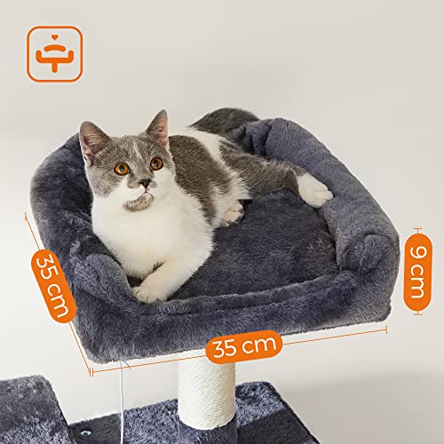 FEANDREA Árbol de Gatos Alto, Torre de 206 cm, Gris Ahumado PCT190G01