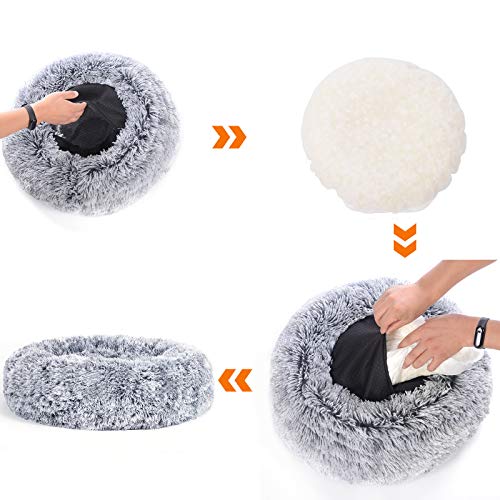 FEANDREA Cama para Perro y Gato, 80 cm, Gris Claro PGW040G01