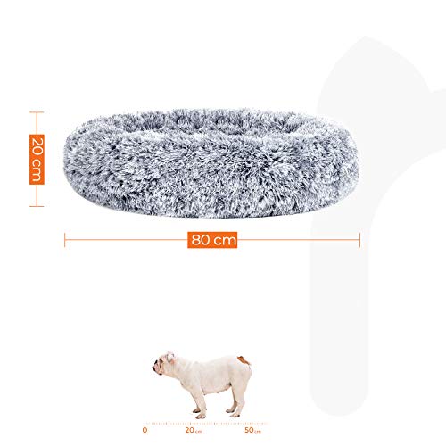 FEANDREA Cama para Perro y Gato, 80 cm, Gris Claro PGW040G01