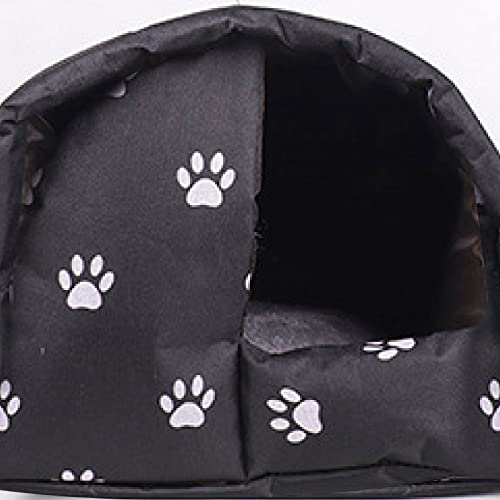 Felenny Oxford Cloth Cat Nest Outdoor Outdoor Impermeable Casa Espesada Invierno Cálido Nido Plegable Para Gatos Símbolos Puppy Gatitos