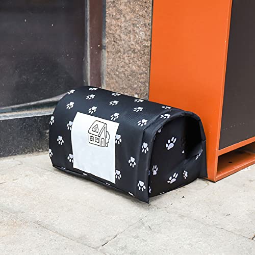 Felenny Oxford Cloth Cat Nest Outdoor Outdoor Impermeable Casa Espesada Invierno Cálido Nido Plegable Para Gatos Símbolos Puppy Gatitos