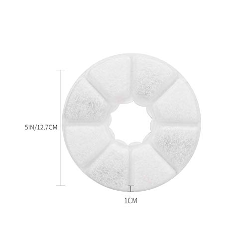 Feliciay Filtro de repuesto para fuente de agua, dispensador automático de agua para perros para fuente superior de acero inoxidable, filtros de repuesto de carbón activado (8 paquetes)