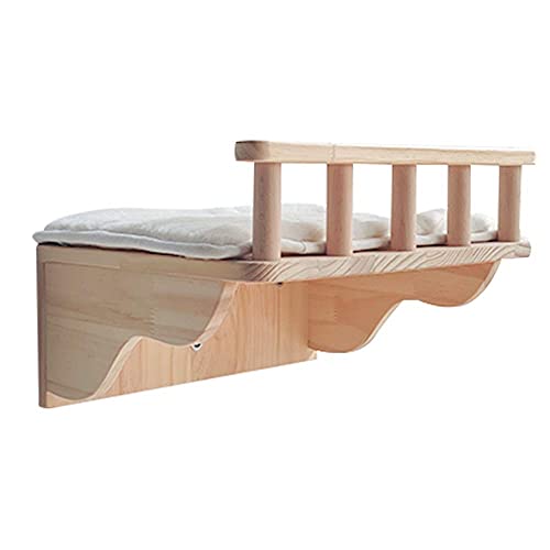 Felivecal Cápsula de la habitación de los gatos, pared o cama de madera, accesorio moderno