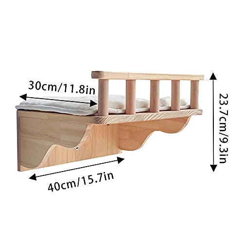 Felivecal Cápsula de la habitación de los gatos, pared o cama de madera, accesorio moderno