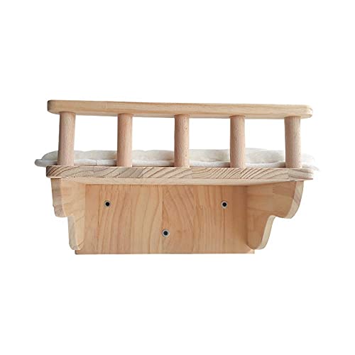 Felivecal Cápsula de la habitación de los gatos, pared o cama de madera, accesorio moderno