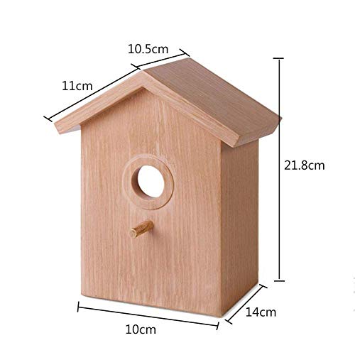 Feufeu Ventana para pájaros, casa con 3 Fuertes ventosas, Transparentes, de Madera, para pájaros, para una fácil observación, plástico Transparente, nidos de pájaros, Pintura DIY, Madera 8.4 Pulgada