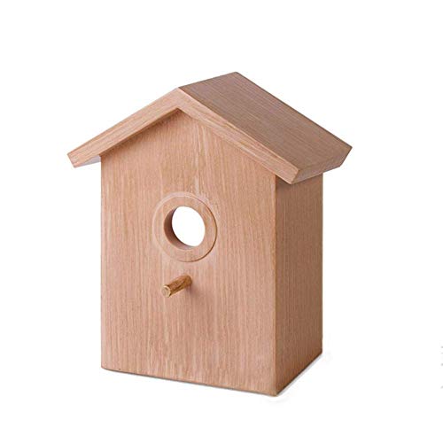 Feufeu Ventana para pájaros, casa con 3 Fuertes ventosas, Transparentes, de Madera, para pájaros, para una fácil observación, plástico Transparente, nidos de pájaros, Pintura DIY, Madera 8.4 Pulgada