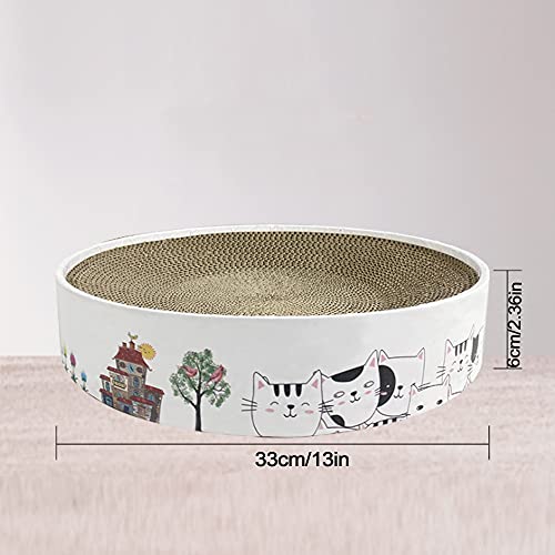 FGXY Rascador de Cartón para Gatos, Alfombras Rascadoras para Gatos, Reciclar El Rascador Corrugado, Redonda Fuerte y Robusto Rascador para Gatos de Corrugado Cartón