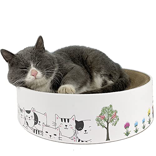 FGXY Rascador de Cartón para Gatos, Alfombras Rascadoras para Gatos, Reciclar El Rascador Corrugado, Redonda Fuerte y Robusto Rascador para Gatos de Corrugado Cartón