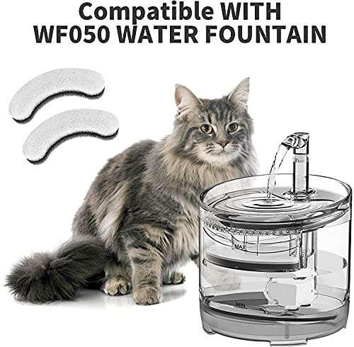 Filtros de Fuente de Agua para Mascotas Compatibles con WF050 Fuente para Gatos, Filtro de Carbón Activado de Repuesto para Fuente de Agua para Perros y Gatos Poweka (12 Piezas)