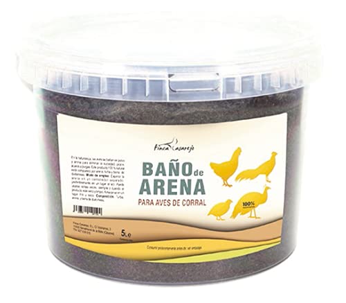 FINCA CASAREJO Baño de Arena para gallinas - Desparasitante Natural para Aves de Corral - Arena para Que Las gallinas se revuelquen