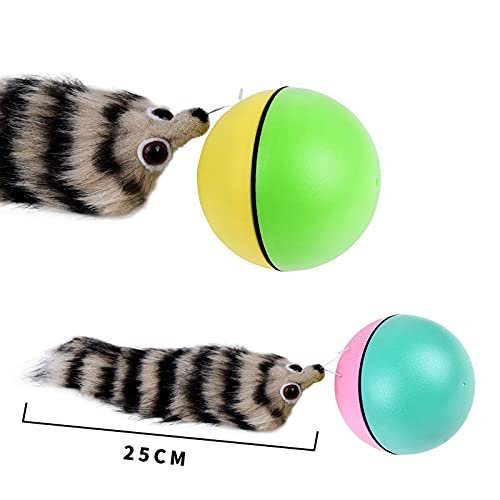 Finetoknow Castor eléctrico Rolling Ball Toy Castor eléctrico Comadreja Juguete Rolling Ball Jump Juguetes en movimiento en el agua Juguetes para mascotas Perro Gato Divertido