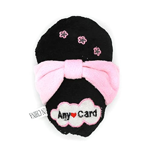 Fisheraw Mascota Perro Cachorro Peluche Bowtie Flor Zapatilla chillido mordida masticación Molar Negro