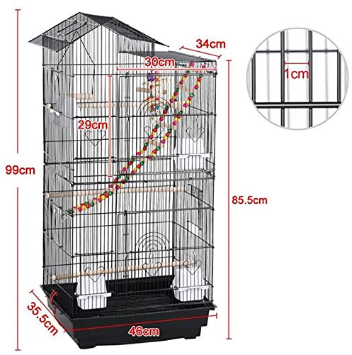 FJXJLKQS Pájaro Jaula Metal pájaro casa Hierro Loro Jaula pájaro Jaula Accesorios airey Malla Loro Red cría Jaula jerarquía Paloma Suministros (Color : 01)