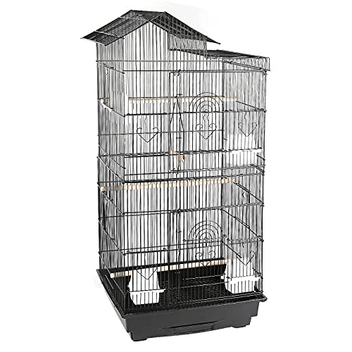 FJXJLKQS Pájaro Jaula Metal pájaro casa Hierro Loro Jaula pájaro Jaula Accesorios airey Malla Loro Red cría Jaula jerarquía Paloma Suministros (Color : 01)