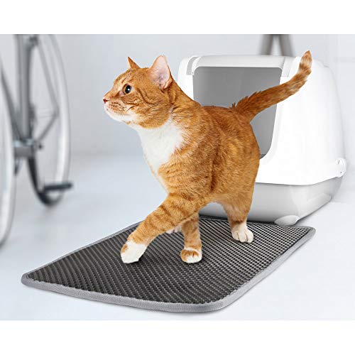 Flamingo FL-560950 - Alfombra 61 x 41,5 x 1,3 cm para arenero de Gato, Color Negro