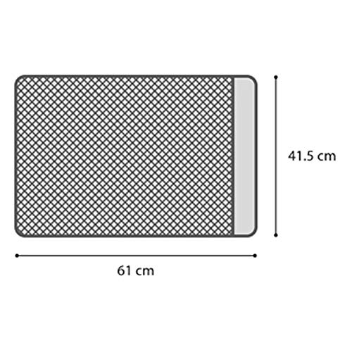 Flamingo FL-560950 - Alfombra 61 x 41,5 x 1,3 cm para arenero de Gato, Color Negro
