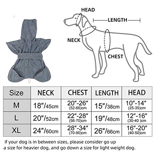 Flashing Albornoz para Mascotas para Perros Pequeños Y Medianos Toallas De Baño para Gatos Y Perros Toalla De Microfibra para Secar Mascotas Toalla De Aseo Ropa (Size : Large)