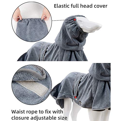 Flashing Albornoz para Mascotas para Perros Pequeños Y Medianos Toallas De Baño para Gatos Y Perros Toalla De Microfibra para Secar Mascotas Toalla De Aseo Ropa (Size : Large)