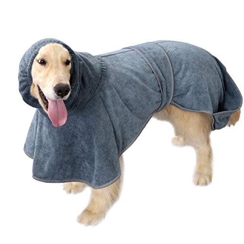 Flashing Albornoz para Mascotas para Perros Pequeños Y Medianos Toallas De Baño para Gatos Y Perros Toalla De Microfibra para Secar Mascotas Toalla De Aseo Ropa (Size : Large)