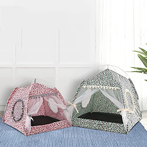 Flashing Tienda de campaña para Mascotas Casa Plegable portátil para Perros, Gatos, Alfombra para Jugar, Cama, Cama Perrera Impermeable para Perros pequeños y medianos, Suministros para Exteriores
