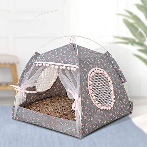 Flashing Tienda de campaña para Mascotas Casa Plegable portátil para Perros, Gatos, Alfombra para Jugar, Cama, Cama Perrera Impermeable para Perros pequeños y medianos, Suministros para Exteriores