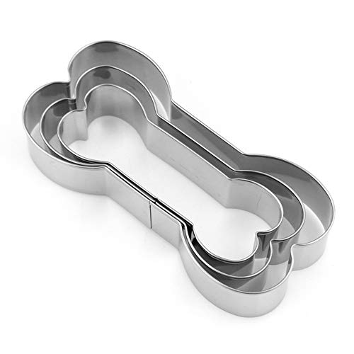 Fliyeong - Moldes para galletas (acero inoxidable), diseño de huesos de perro