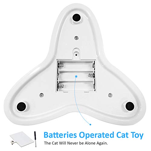Flurff Zenes - Juguetes para gatos para hacer ejercicio, divertidos juguetes eléctricos que giran y revolotean para gatitos, señuelo para gato con mariposa de repuesto
