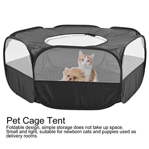 Fockety Tienda portátil para jaulas para Mascotas, Cerca Plegable Tienda para jaulas para Mascotas, Transparente para Cachorros, Gatos, Conejos, jaulas para jaulas, Tela + Metal para bebés,(#1)