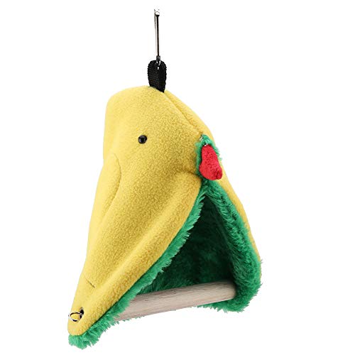 Fockety Triángulo de Jaula de Felpa Reduzca el estrés Hamaca, Hamaca de pájaros, Carpa de pájaros Felices, Pinzones de guacamayos para pequeños periquitos Cacatúas