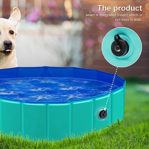Forever Speed Piscina perros Gatos para perros grandes Portátil Bañera Baño de Mascota Plegable Piscina de Baño Doggy Pool 80 x 20 cm Verde