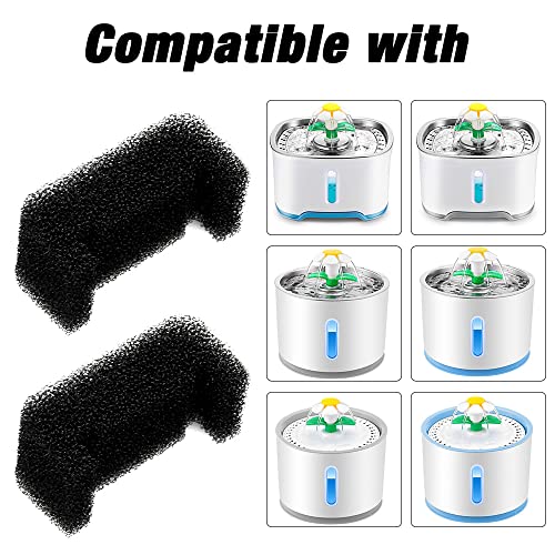 Foreverup Filtro de Espuma para Fuente de Gato, 4PCS Filtro de Espuma de Repuesto para Fuente de Agua, Filtros Espuma para Dispensador Agua Mascotas para Filtre Las Impurezas En El Agua