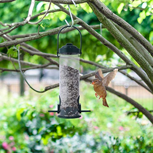 FORMIZON Comedero for Semillas Colgante, 2 Paquete Comedero Verde Pajaro, Pájaros Colgante Comedero para Jardín Al Aire Libre Patio Patio Trasero (Verde)