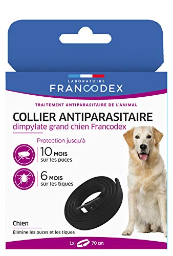 Francodex Collar ultrasonidos dimpylate para Perro Grande – Negro para Perro