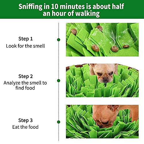 FREESOO Snuffle Mat para Perros Alfombra de Actividades para Mascotas Alfombra Olfato Perro Gatos Mascotas Estera Tapete de Entrenamiento Juego Juguetes de Alimentación Tazón Lavable Antideslizante
