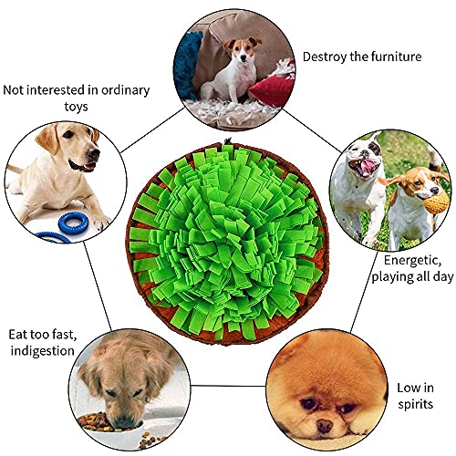 FREESOO Snuffle Mat para Perros Alfombra de Actividades para Mascotas Alfombra Olfato Perro Gatos Mascotas Estera Tapete de Entrenamiento Juego Juguetes de Alimentación Tazón Lavable Antideslizante