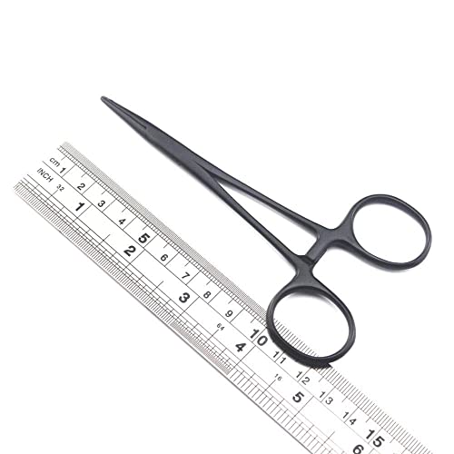 FRLYQ Tijeras Profesionales De Peluquero, Tijeras Rectas Y Curvas para Traumatismos, Pinzas Hemostáticas para Mosquitos, Tijeras Quirúrgicas para El Cuidado del Perro, Abrazadera para Mascotas, para