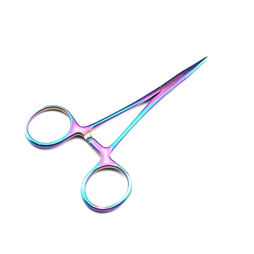 FRLYQ Tijeras Profesionales De Peluquero, Tijeras Rectas Y Curvas para Traumatismos, Pinzas Hemostáticas para Mosquitos, Tijeras Quirúrgicas para El Cuidado del Perro, Abrazadera para Mascotas, para