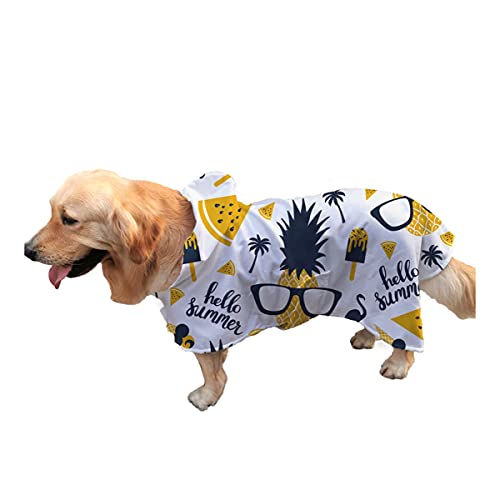Fruta Piña Perro Albornoz Perro Cachorro Abrigo De Secado para Nadar O Caminar Lluvioso Perro Albornoz De Secado Rápido Toalla De Baño Súper Absorbente Gato