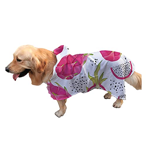 Fruta Piña Perro Albornoz Perro Cachorro Abrigo De Secado para Nadar O Caminar Lluvioso Perro Albornoz De Secado Rápido Toalla De Baño Súper Absorbente Gato