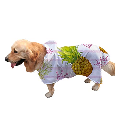 Fruta Piña Perro Albornoz Perro Cachorro Abrigo De Secado para Nadar O Caminar Lluvioso Perro Albornoz De Secado Rápido Toalla De Baño Súper Absorbente Gato