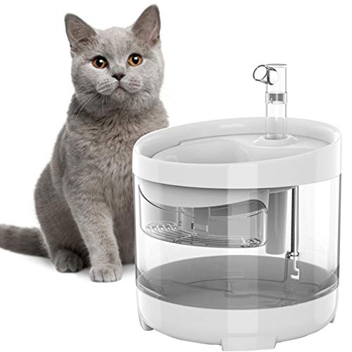 Fuente agua gatos Dispensador agua animales Kit automático fuente de agua para mascotas Adaptador de tapete de silicona para alimentos Fuente de agua automática para mascotas Gatos Kitty Interior