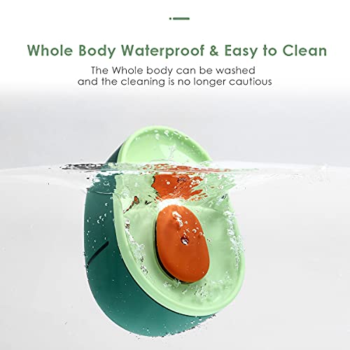 Fuente de agua para gatos de aguacate, fuente de agua para mascotas de 2 litros, luz indicadora inteligente LED evita quemaduras secas, fuente de gato con 3 chips de filtro