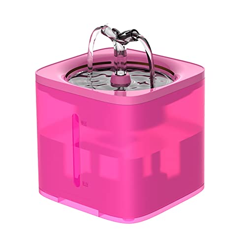 Fuente De Agua Para Gatos, Fuente De Agua Ultra Silenciosa Para Gatos De 2,0 L, Con Bomba Inteligente, Diseño Translúcido, Dispensador Automático De Agua Para Mascotas Con Ventana De Nivel De Agua