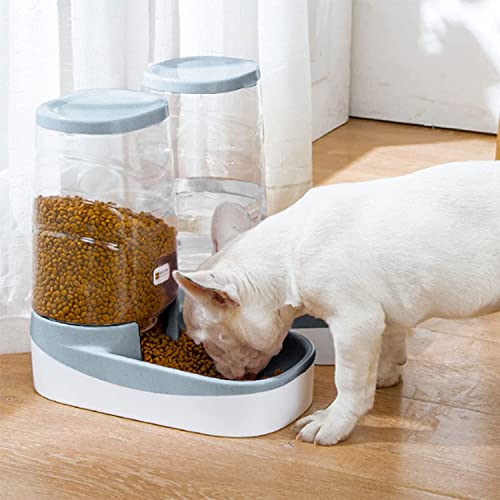 Fuente de gato Alimentador de mascotas Water Bowl 3.8L Fuente de agua automática y alimentador de alimentación del dispensador de alimentos No hay dispensador de agua de derrame y alimentador for el p
