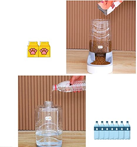 Fuente de gato Alimentador de mascotas Water Bowl 3.8L Fuente de agua automática y alimentador de alimentación del dispensador de alimentos No hay dispensador de agua de derrame y alimentador for el p